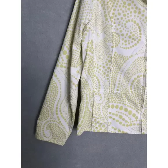 Chico's Lightweight Jacket Women's Size 2 (L/12) Full Zip Polka Dot - Picture 3 of 6